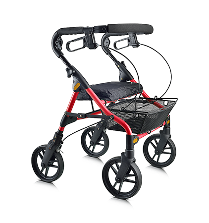 Evolution Piper Series Lightweight Aluminum Folding Rolling Walker - Senior.com Rollators